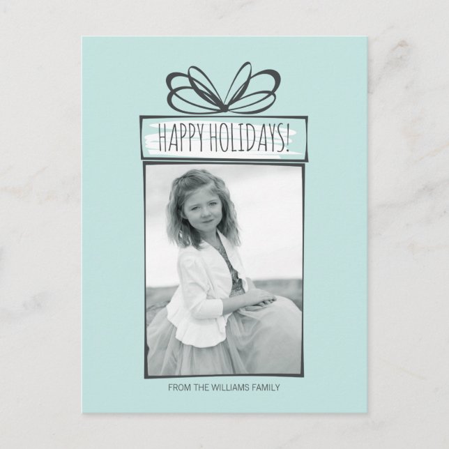 Adornos de Navidad Postal de Foto de Vacaciones (Anverso)