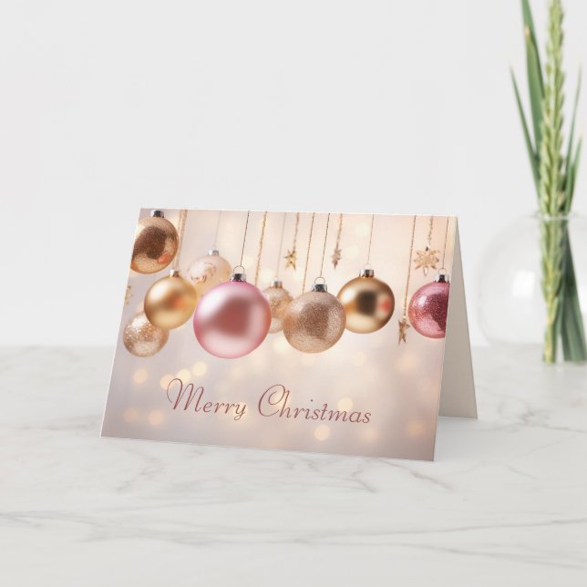Adornos de Navidad rosados (Anverso)