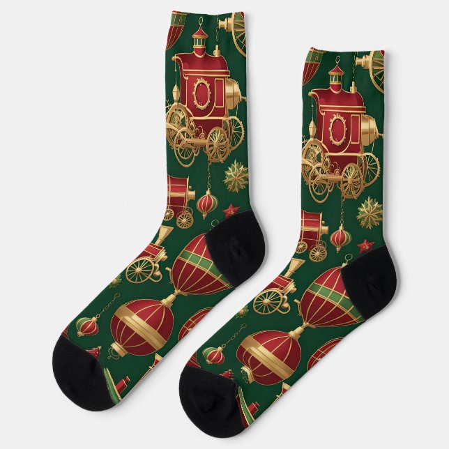 adornos de navidad steampunk calcetines (Izquierda)