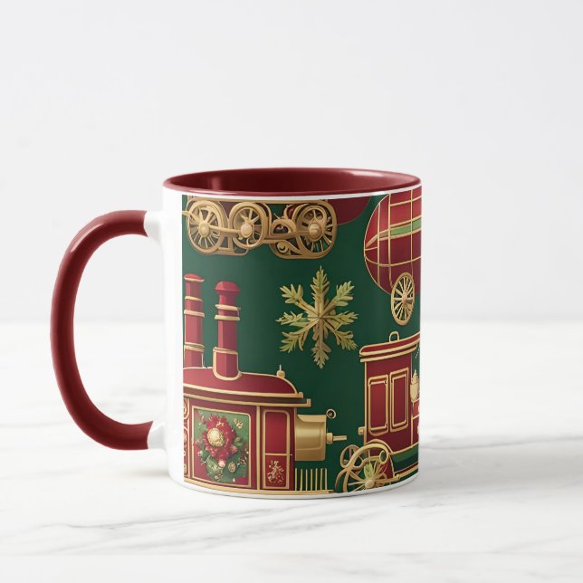 adornos de navidad steampunk taza de café (Izquierda)