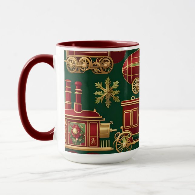adornos de navidad steampunk taza de café (Izquierda)