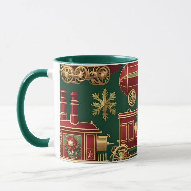 adornos de navidad steampunk taza de café (Izquierda)