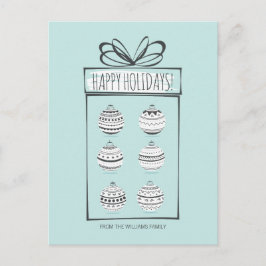 Adornos de Navidad Tarjeta postal de vacaciones