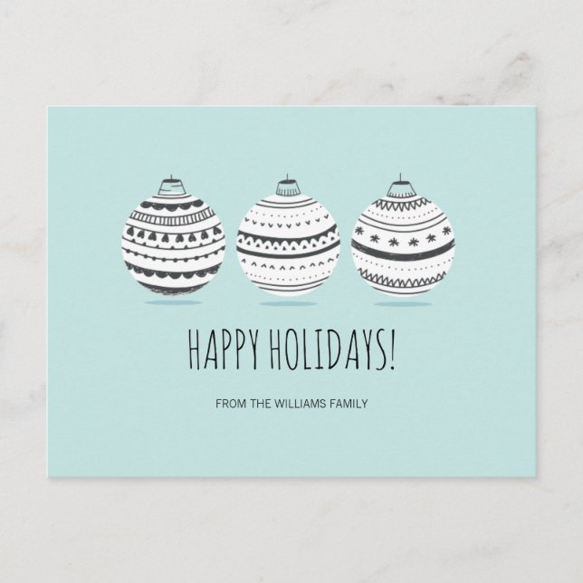 Adornos de Navidad Tarjeta postal de vacaciones (Anverso)