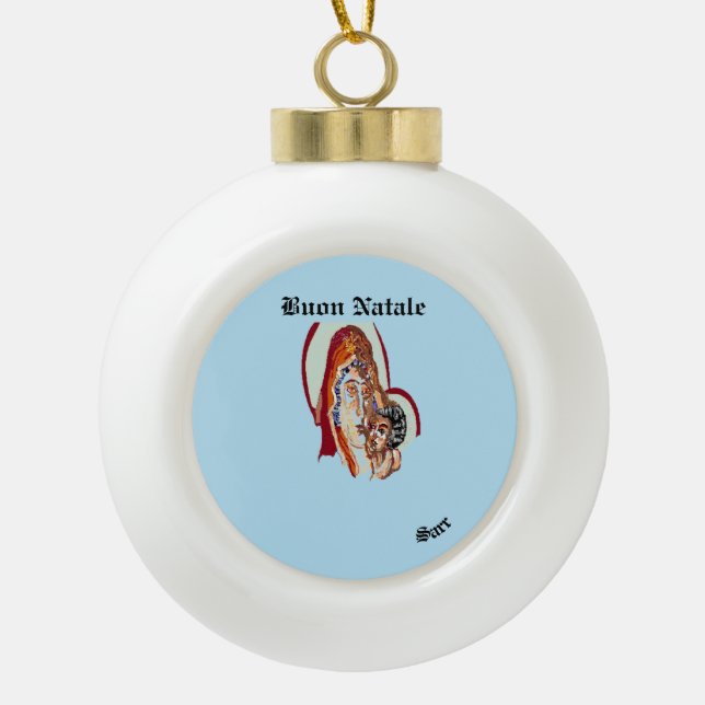 Adornos de Navidad: Virgen María con Cristo (Anverso)