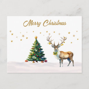 Adornos de oro Reno Feliz Navidad