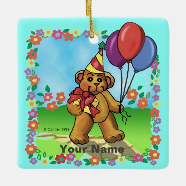 Adornos de oso para fiesta de cumpleaños (Anverso)