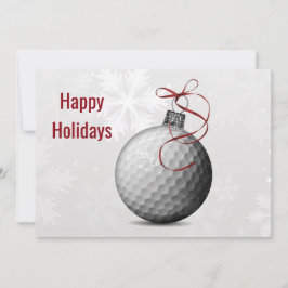 adornos de pelota de golf Tarjetas de saludo navid