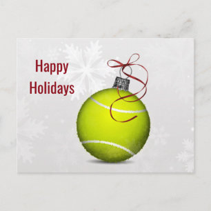 adornos de pelota de tenis Tarjetas de vacaciones