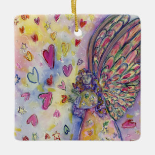 Adornos de regalo de vacaciones de ángel del unive