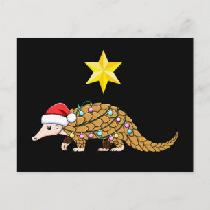 Adornos de sombrero de Santa Pangolín de Navidad E