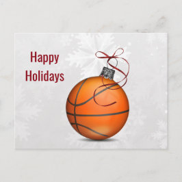 adornos de tarjetas de vacaciones de baloncesto