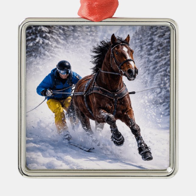 Adornos de vacaciones de invierno para caballo (Frente)