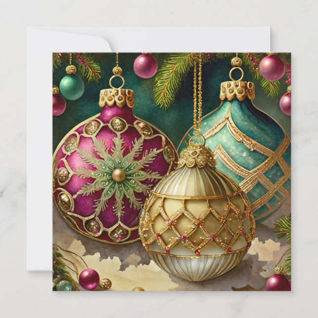 Adornos elegantes Costumbre de Navidad (Anverso)