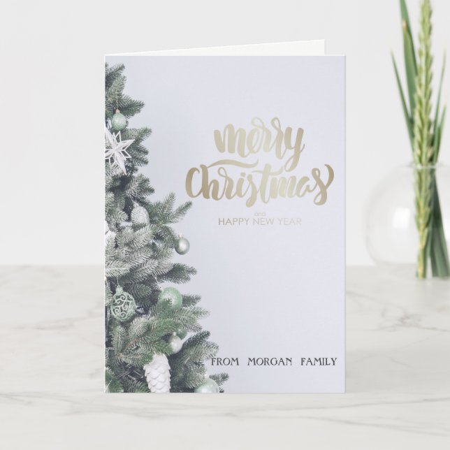 Adornos Elegantes de Navidad con Brillo para Árbol (Anverso)