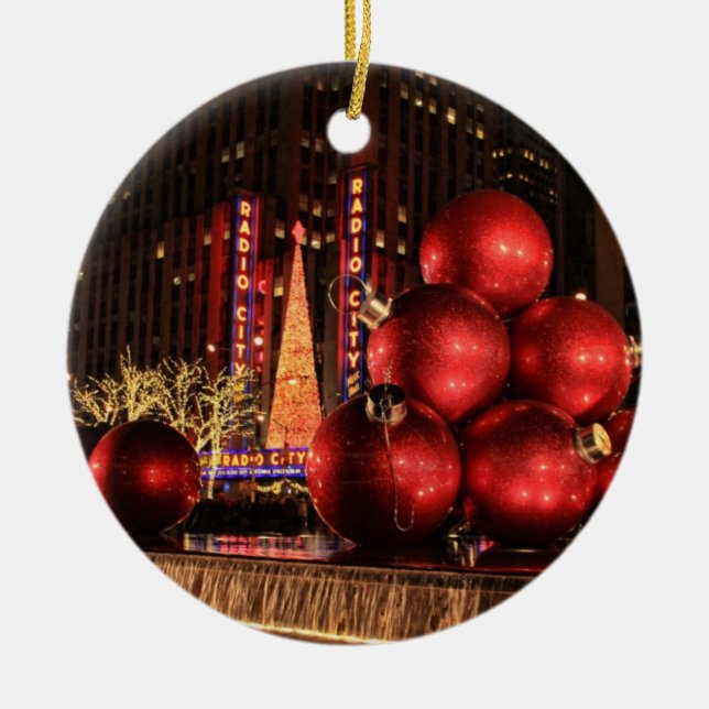 Adornos enormes de Navidad de NYC (Frente)