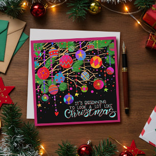 Adornos festivos rosados Canción de Navidad Inspir