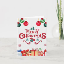 Adornos Festivos Tarjeta de Feliz Navidad