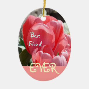 Adornos Mejor Amigo Siempre Rosas BBF Tulipanes Am