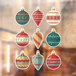 Adornos Navideños Clásicos Pegatina de Ventana