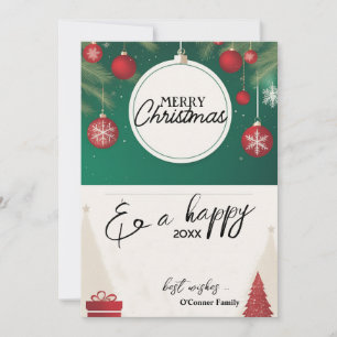 Adornos Navideños Clásicos Retro - Tarjetas Navide
