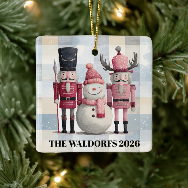 Adornos Navideños Modernos Cascanueces y Muñeco de (Árbol)
