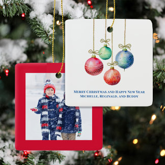 Adornos Navideños Personalizados con Foto en Color