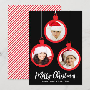 Adornos Navideños Rojos Feliz Navidad 3 Fotos Coll