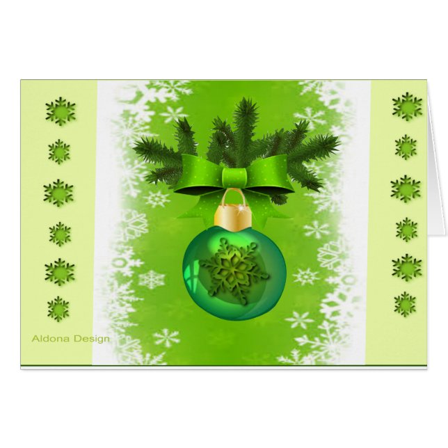 Adornos Navideños Verdes (Anverso (Horizontal))