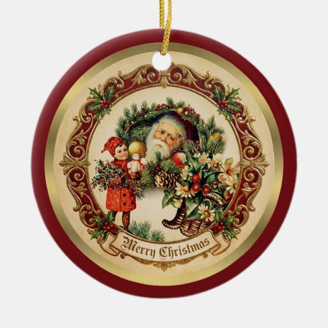 Adornos Navideños Victorianos Antiguos (Frente)