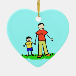 Adornos Personalizados de Padre e Hijo Personajes 