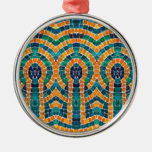 ADORNOS REDONDOS PREMIUM MOSAICO DE ICONOS DORADOS