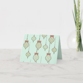 Adornos Verde Menta Tarjeta de Navidad