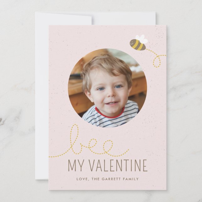 Adquiera mi tarjeta de foto de San Valentín - rosa (Anverso)