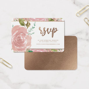 Adquirir tarjetas de inserción RSVP rosa con polvo