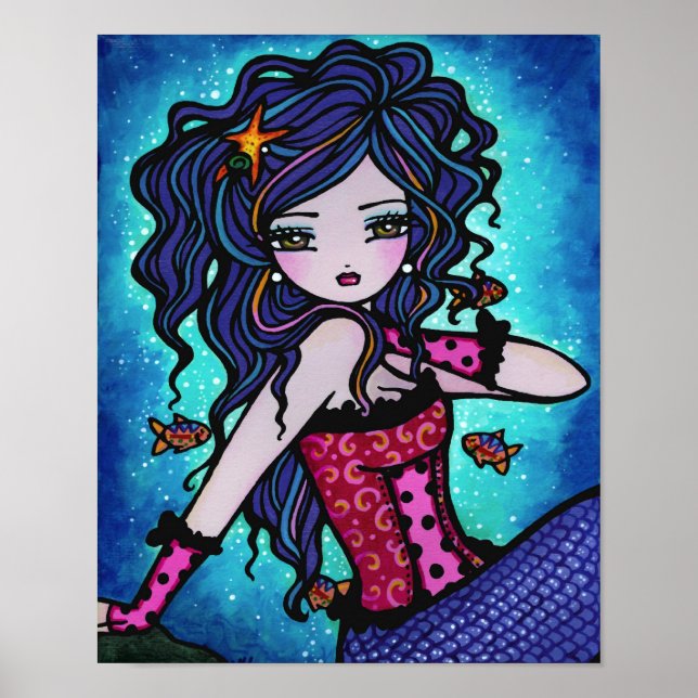 Adriana Mermaid Arte Fantasía Tropical (Frente)