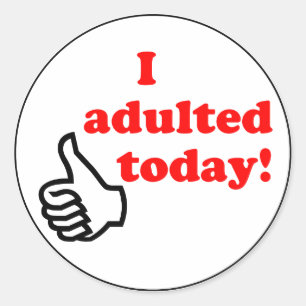 Adulté hoy pegatina