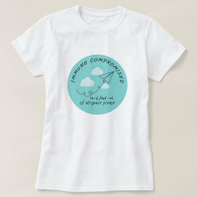 Adulto de camiseta prometida inmune 1 (Diseño del anverso)