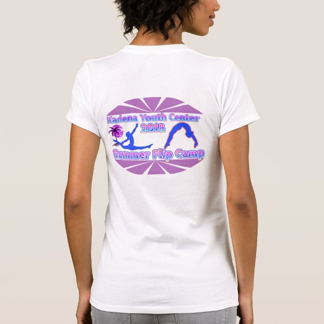 Adulto del blanco de la camiseta del campo del (Reverso)