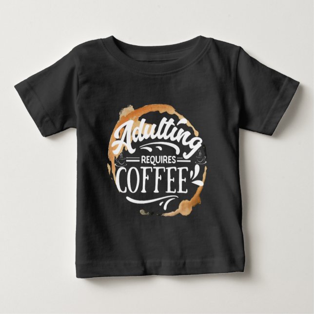 ADULTO REQUIERE CAFÉ - Camiseta AMANTE EL CAFÉ (Anverso)