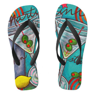 Adulto Retro Martini, chanclas de la venda ancha