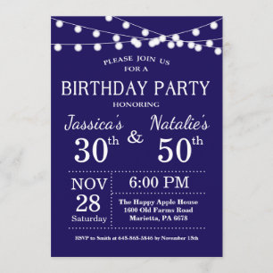 Adultos Conjuntos de cumpleaños Invitación Marina