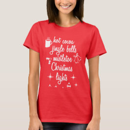 Adultos en vacaciones de mujeres camisetas Navidad