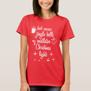Adultos en vacaciones de mujeres camisetas Navidad