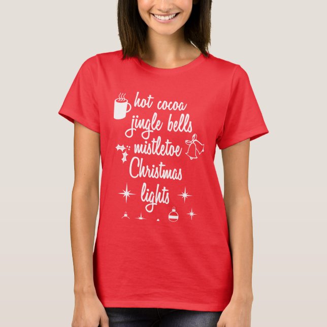 Adultos en vacaciones de mujeres camisetas Navidad (Anverso)