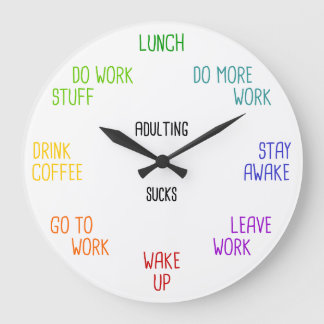 Adultos Sucks Oficina Arcoiris / reloj de pared de