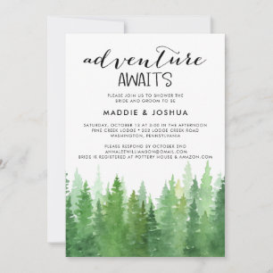 Adventure Awaits Forest Couples Invitación a la Du