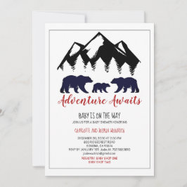 Adventure Awath Woodland Bear Baby Shower Por Corr