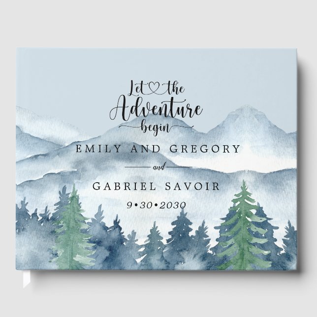 Adventure comienza libro de invitados de Bodas de  (Anverso)