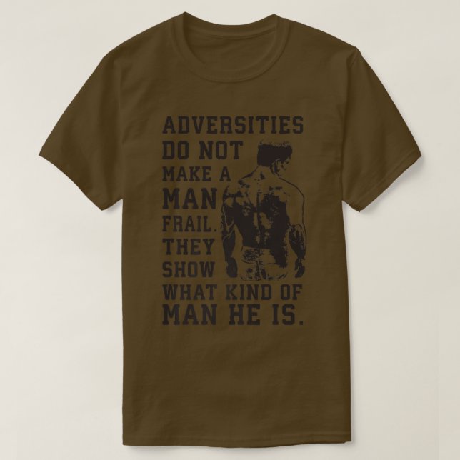 Adversidades - Camiseta Premium Motivacional Gym (Diseño del anverso)